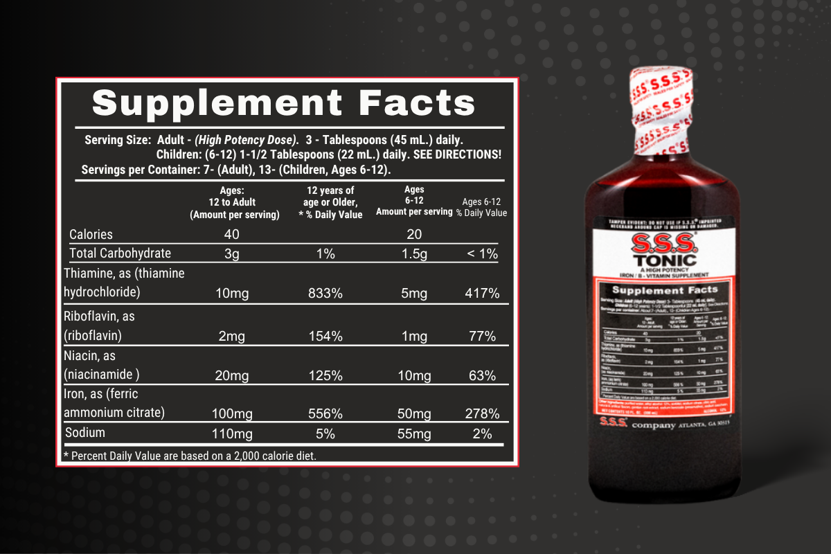S.S.S. Tonic Ingredients