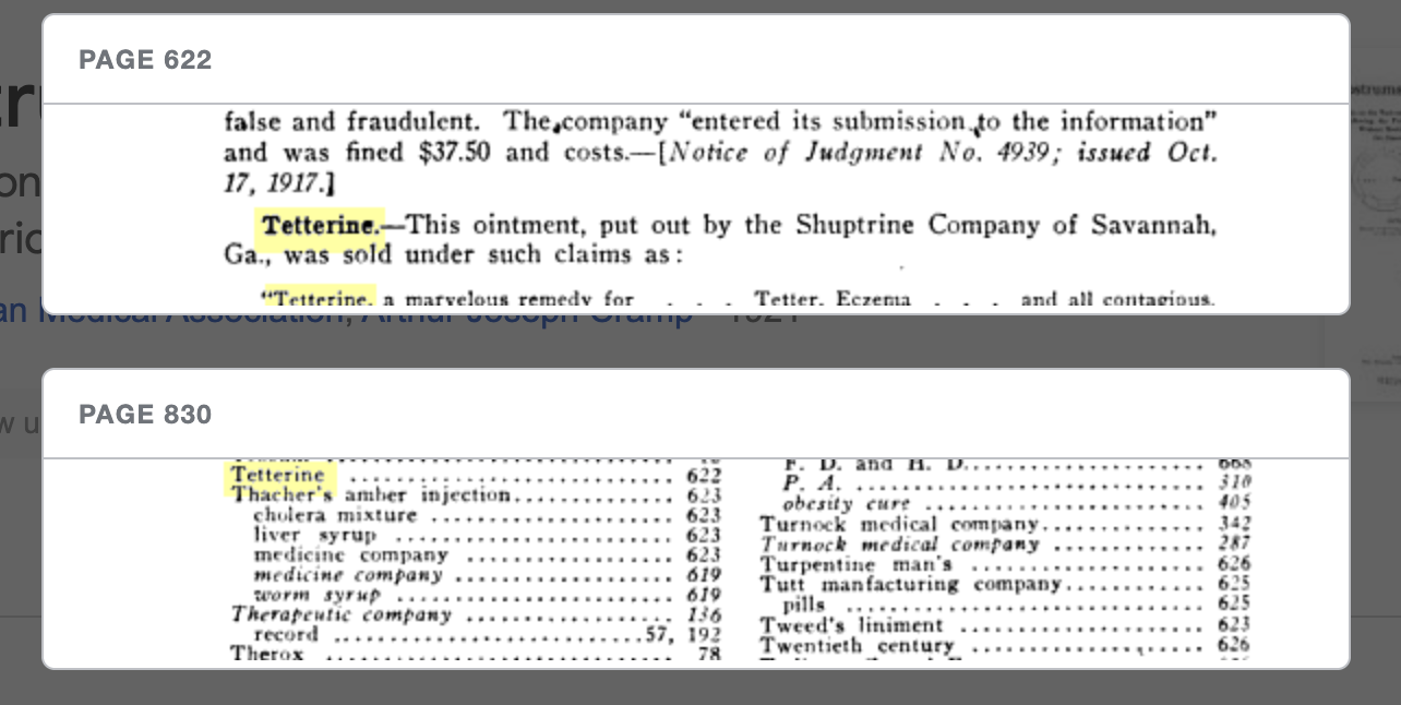 Reform-era publication page referencing proprietary dermatological remedies