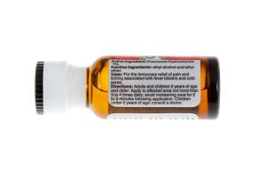 curasore product, bottle, back 2