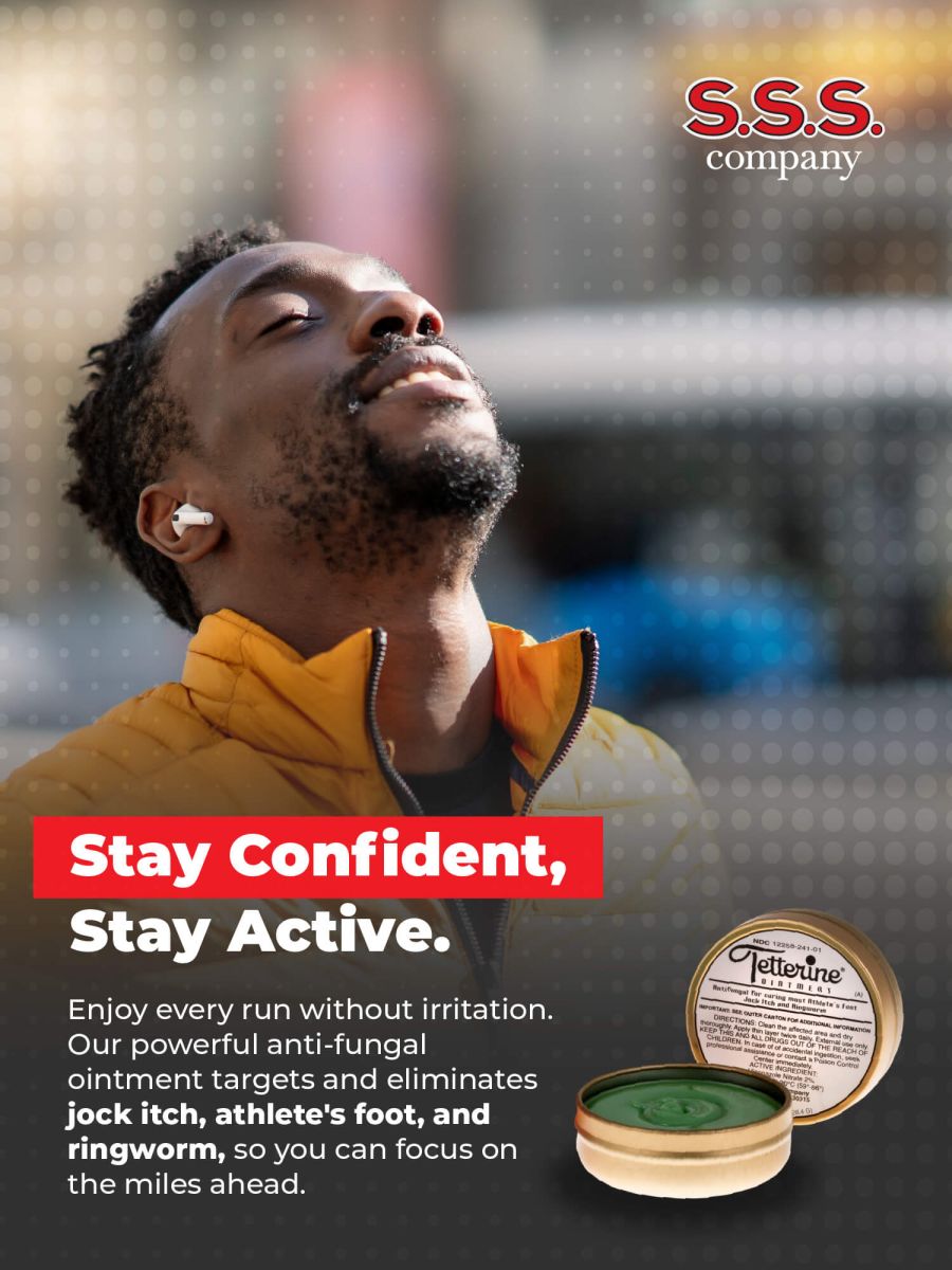 Man stretching outdoors, staying active