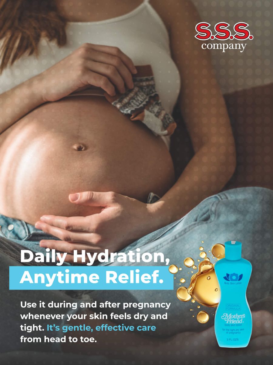 Hands resting on a pregnant belly